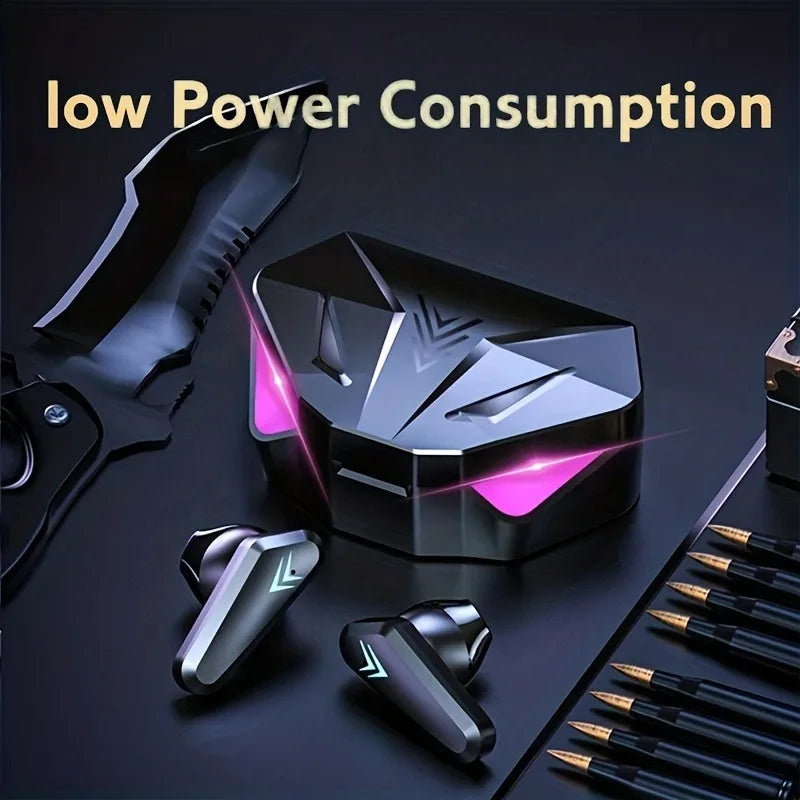 Wireless Bluetooth 5.3 Gaming Earbuds – LED Display & Noise Cancelling Mic
