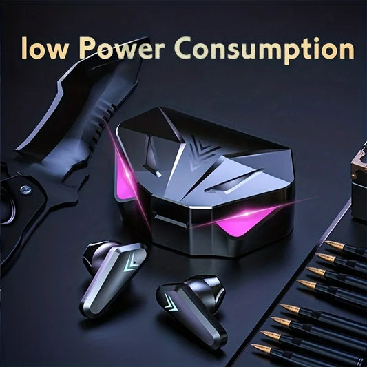 Wireless Bluetooth 5.3 Gaming Earbuds – LED Display & Noise Cancelling Mic