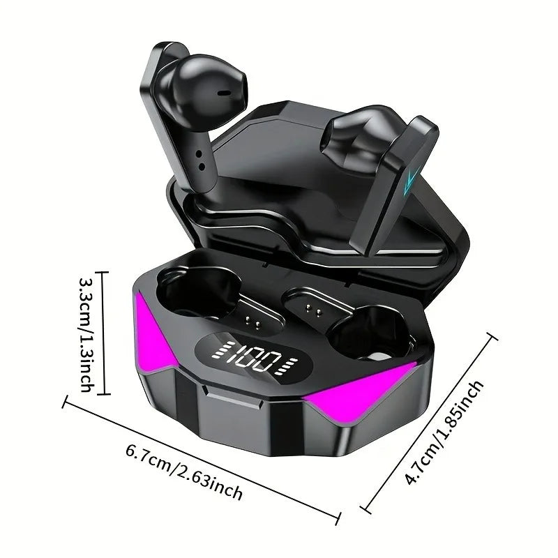 Wireless Bluetooth 5.3 Gaming Earbuds – LED Display & Noise Cancelling Mic