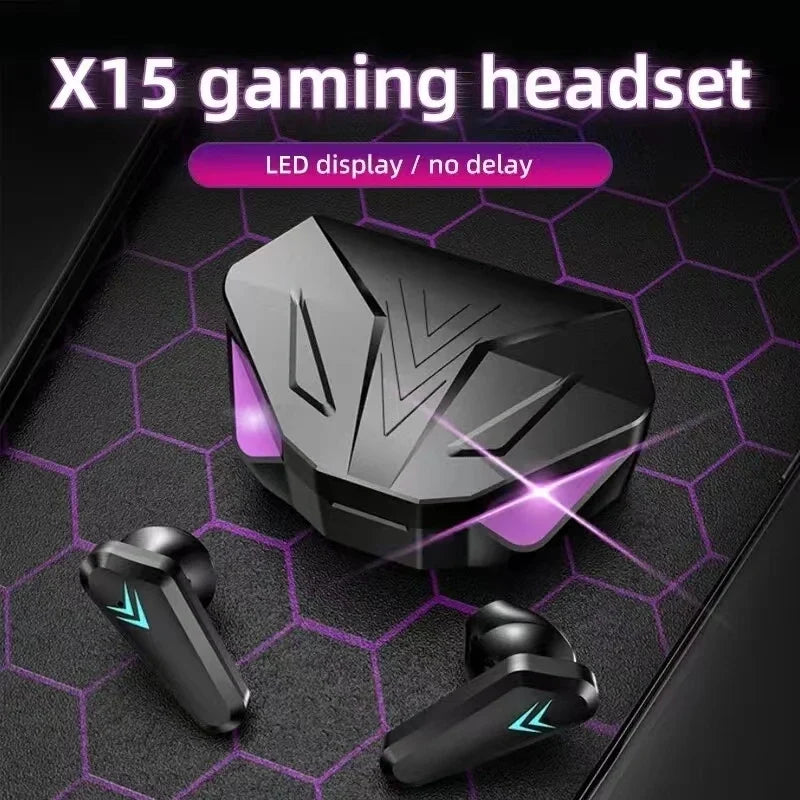Wireless Bluetooth 5.3 Gaming Earbuds – LED Display & Noise Cancelling Mic