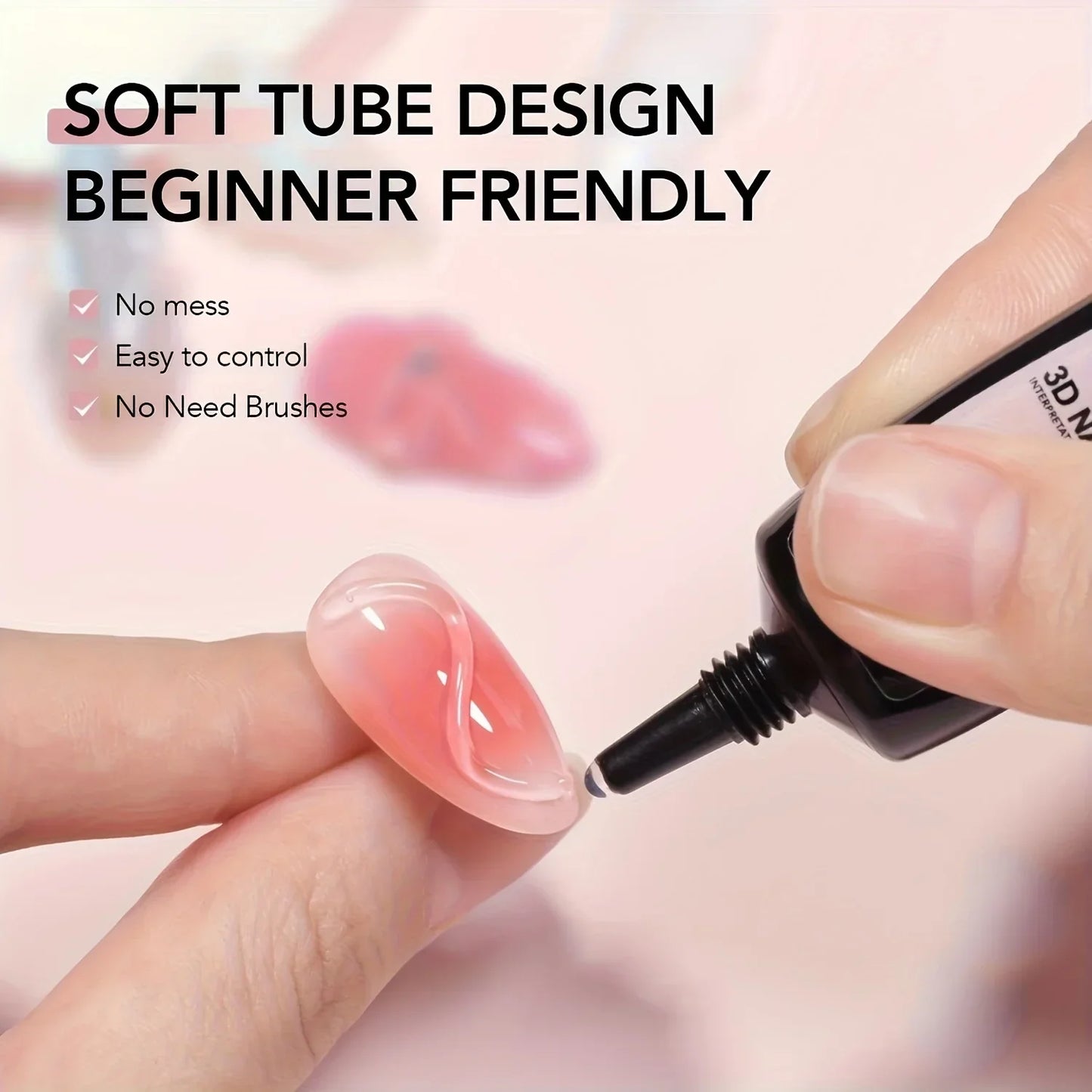 3D Gel - Nail Art Modeling Gel, Suitable for Nail Design Autumn And Winter DIY Nail Art for Painting, Molding, Sculpting
